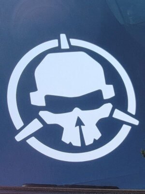 Rotor Riot Skull Decal - Choose Size