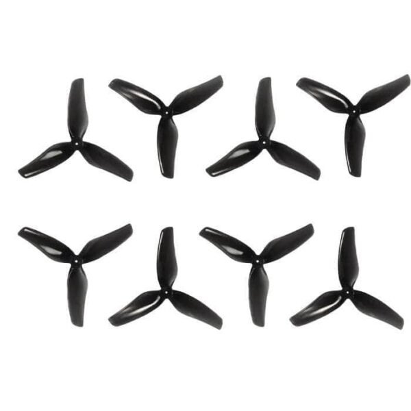 Gemfan Hurricane 2009 3-Blade Propeller (Set of 8) - 1mm Shaft - Clear Black